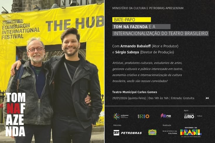 Armando Babaioff e Sergio Saboya Discutem Internacionalização do Teatro Brasileiro