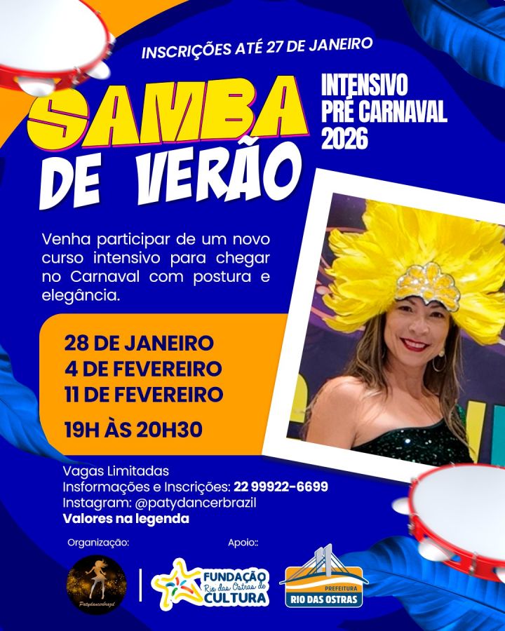 Curso Intensivo de Samba: Inscrições Abertas para Foliões em Rio das Ostras