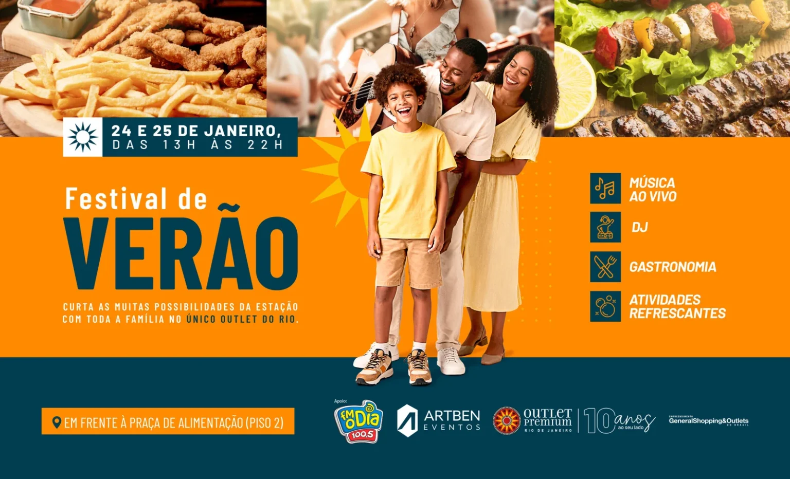 Festival de Verão no Outlet Premium Rio de Janeiro: Música, Gastronomia e Diversão para Toda a Famíl