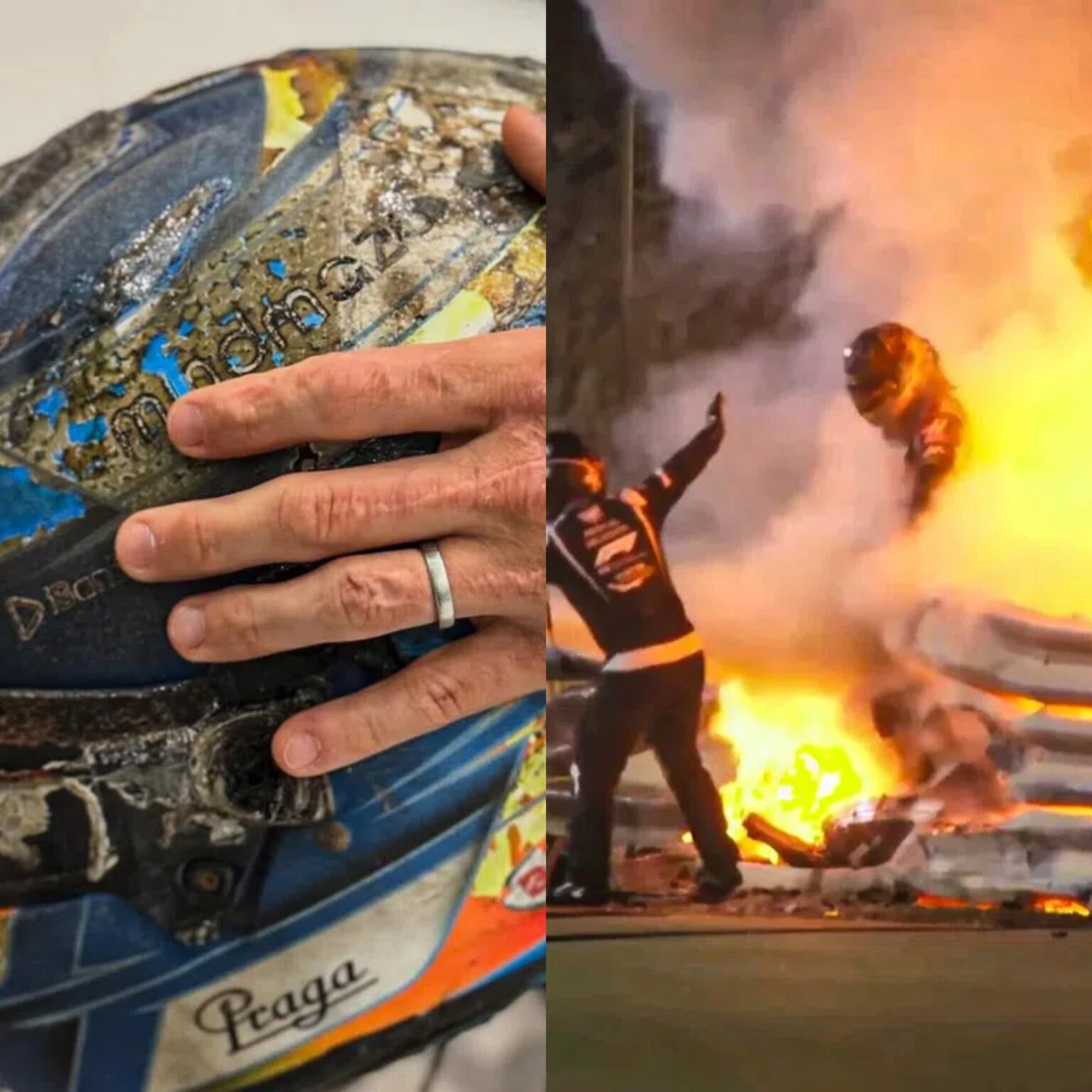 Grosjean Revive Memórias: Reencontro Com Capacete do Acidente no GP do Bahrein