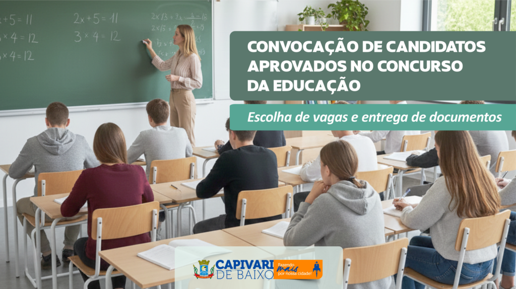 Cronograma de Entrega de Documentos para Aprovados no Concurso da Educação em Capivari de Baixo
