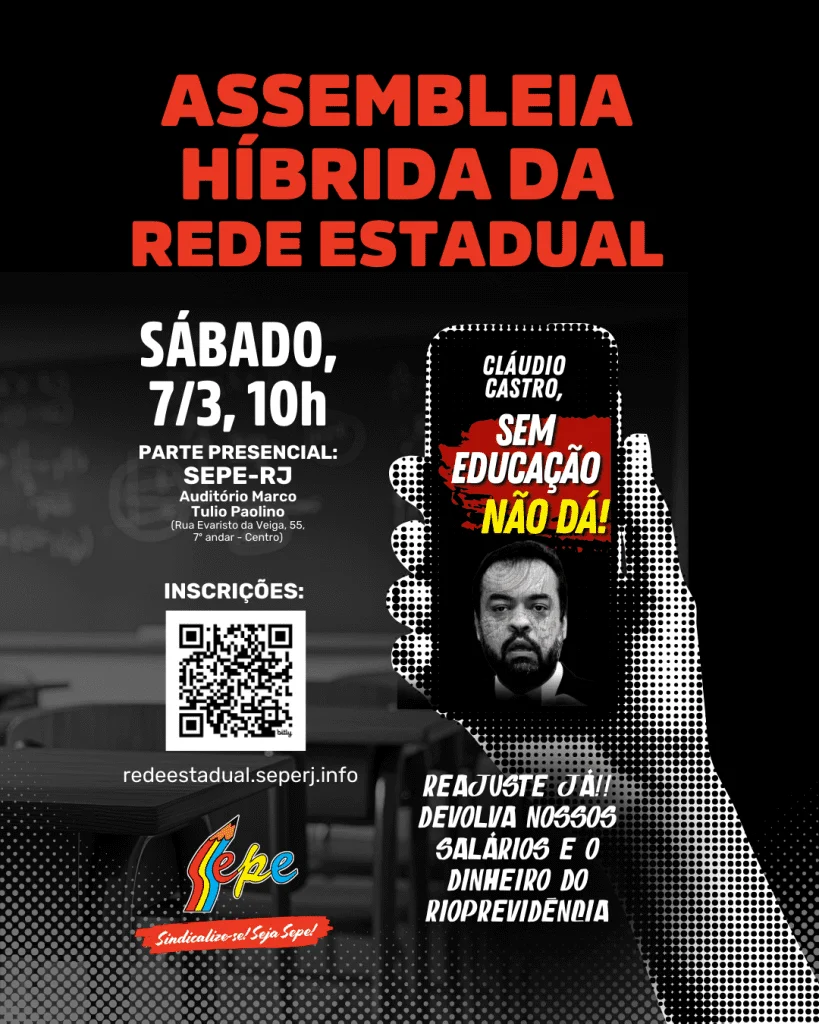 Gratificação do RET: Assembleia Geral do Sepe-RJ Convoca Educadores para Discussões Cruciais