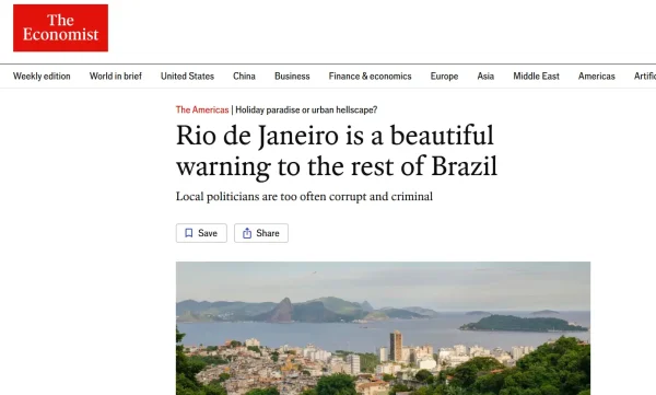 Crise Política no Rio de Janeiro: The Economist Alerta Sobre Crime e Corrupção