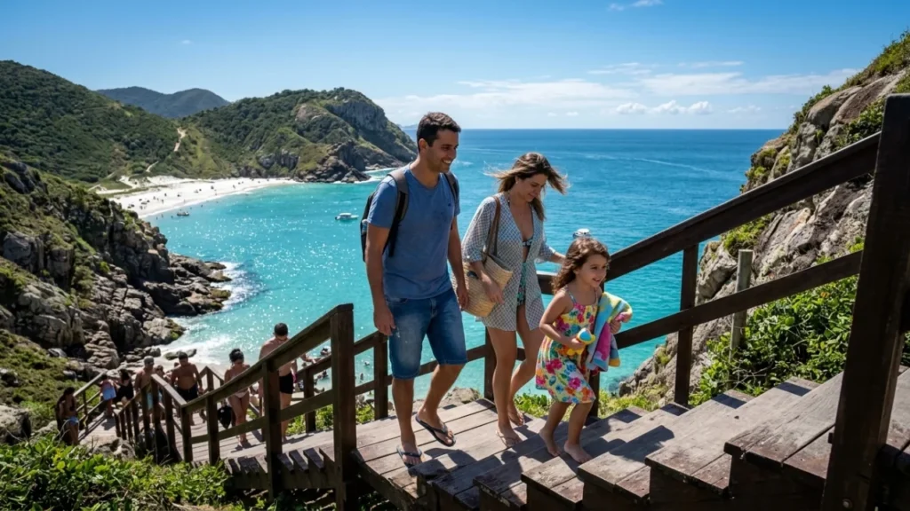 Descubra as Duas Praias Encantadoras com Escadaria de 250 Degraus e Águas Cristalinas