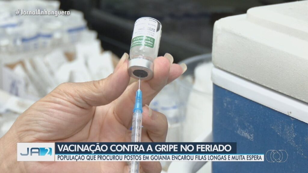 Goiânia Enfrenta Filas nos Postos de Saúde para Vacinação Contra a Gripe Durante o Feriado