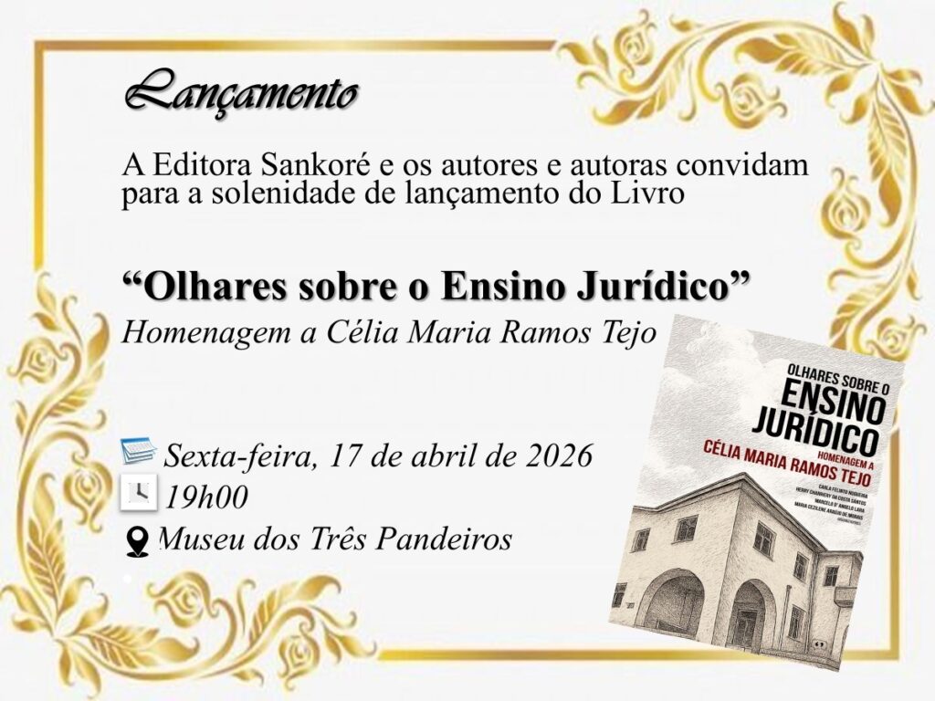 Lançamento do Livro "Olhares sobre o Ensino Jurídico" Homenageia Célia Maria Ramos Tejo em Campina G