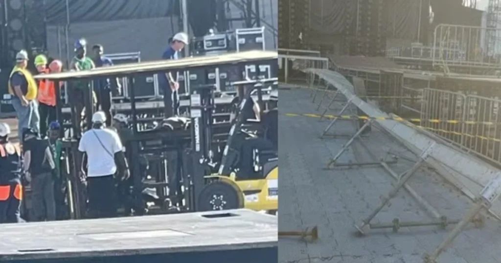 Tragédia em Copacabana: Trabalhador morre durante montagem de palco para show de Shakira